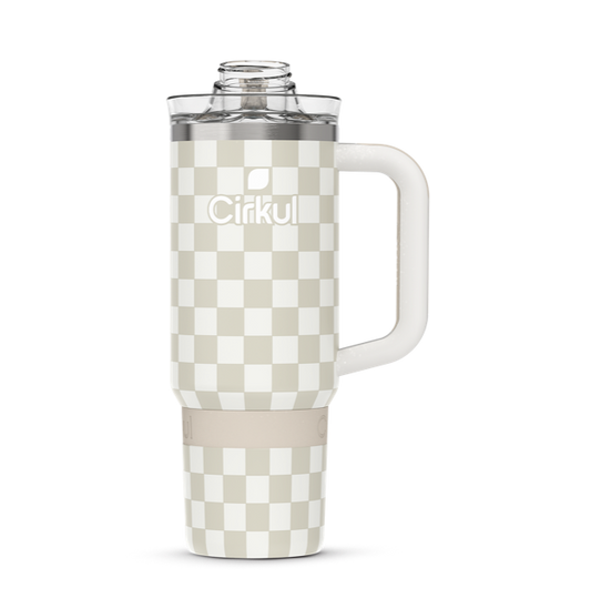 Limited Edition: 30oz. Taupe Tartan Travel StrawSip™ Tumbler SGQO